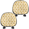 Cartoon Cheese Pattern Print Car Headrest Covers