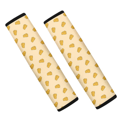 Cartoon Cheese Pattern Print Car Seat Belt Covers