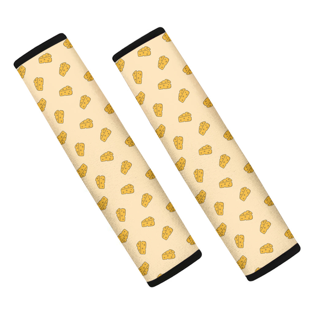 Cartoon Cheese Pattern Print Car Seat Belt Covers