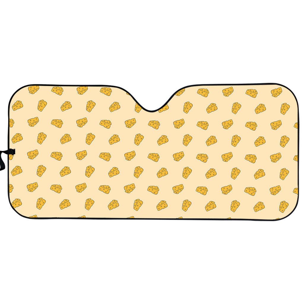 Cartoon Cheese Pattern Print Car Sun Shade