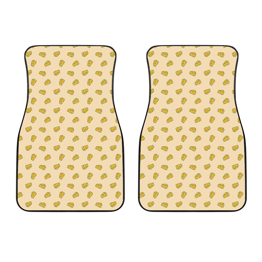 Cartoon Cheese Pattern Print Front Car Floor Mats