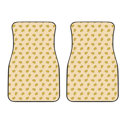 Cartoon Cheese Pattern Print Front Car Floor Mats