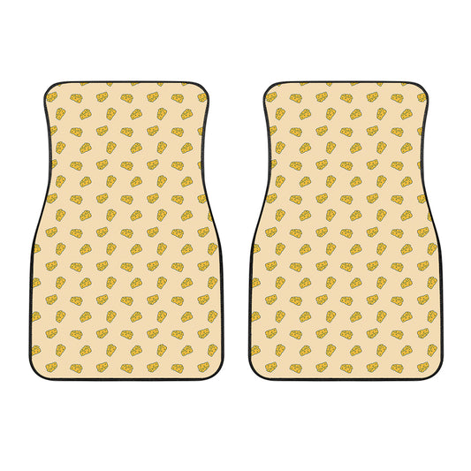 Cartoon Cheese Pattern Print Front Car Floor Mats