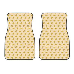 Cartoon Cheese Pattern Print Front Car Floor Mats