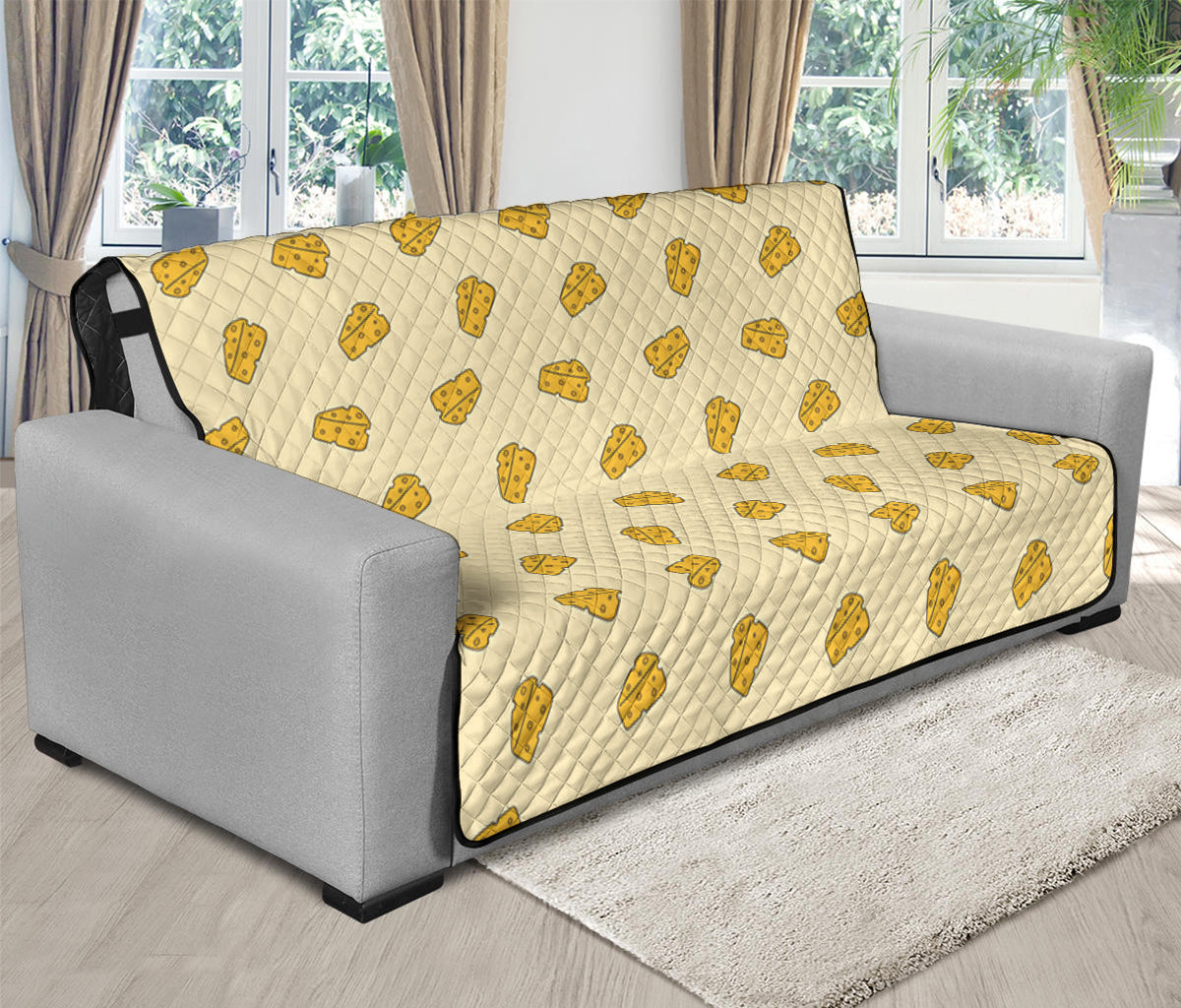 Cartoon Cheese Pattern Print Futon Protector