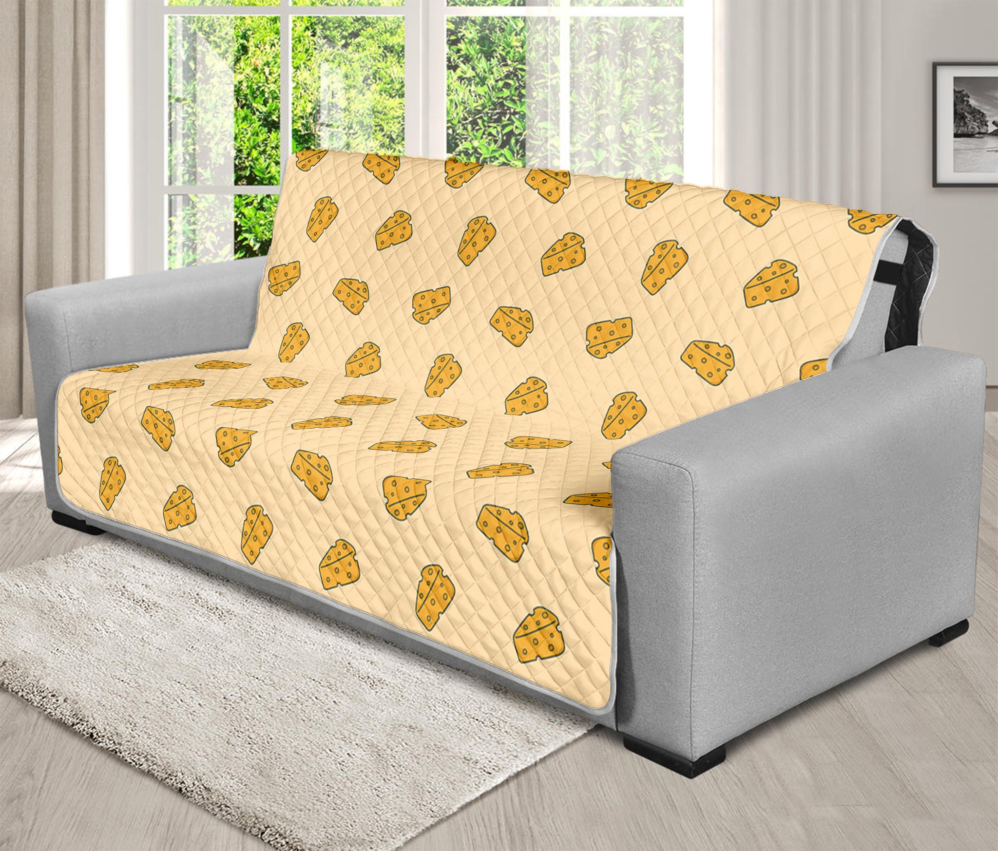 Cartoon Cheese Pattern Print Futon Protector