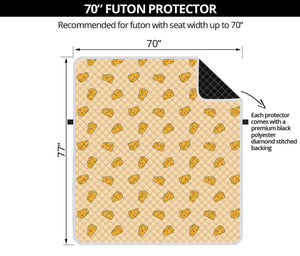 Cartoon Cheese Pattern Print Futon Protector