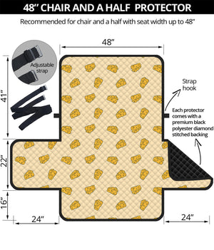 Cartoon Cheese Pattern Print Half Sofa Protector