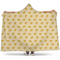 Cartoon Cheese Pattern Print Hooded Blanket