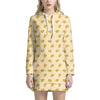 Cartoon Cheese Pattern Print Hoodie Dress