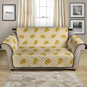 Cartoon Cheese Pattern Print Loveseat Protector