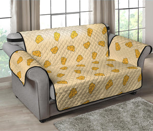 Cartoon Cheese Pattern Print Loveseat Protector