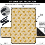 Cartoon Cheese Pattern Print Loveseat Protector