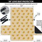 Cartoon Cheese Pattern Print Loveseat Protector