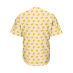 Cartoon Cheese Pattern Print Men's Baseball Jersey