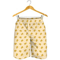 Cartoon Cheese Pattern Print Men's Shorts