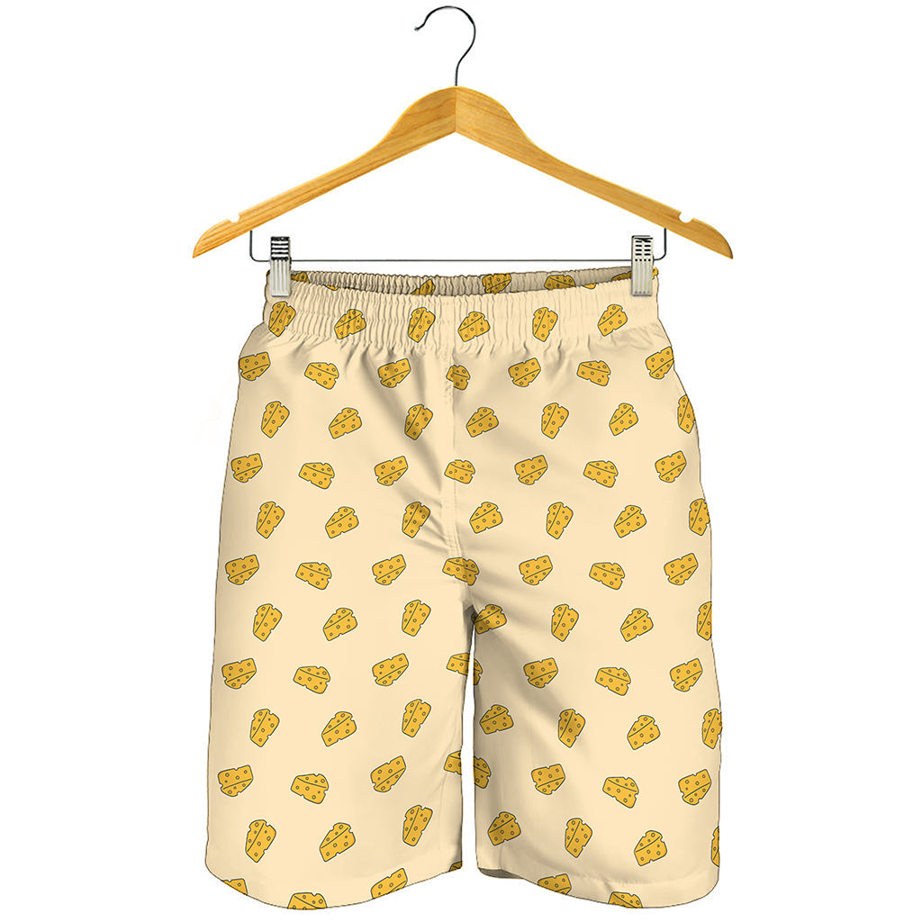 Cartoon Cheese Pattern Print Men's Shorts