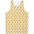 Cartoon Cheese Pattern Print Men's Tank Top