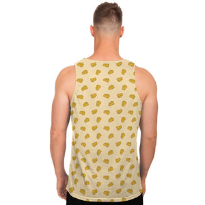 Cartoon Cheese Pattern Print Men's Tank Top