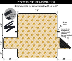 Cartoon Cheese Pattern Print Oversized Sofa Protector