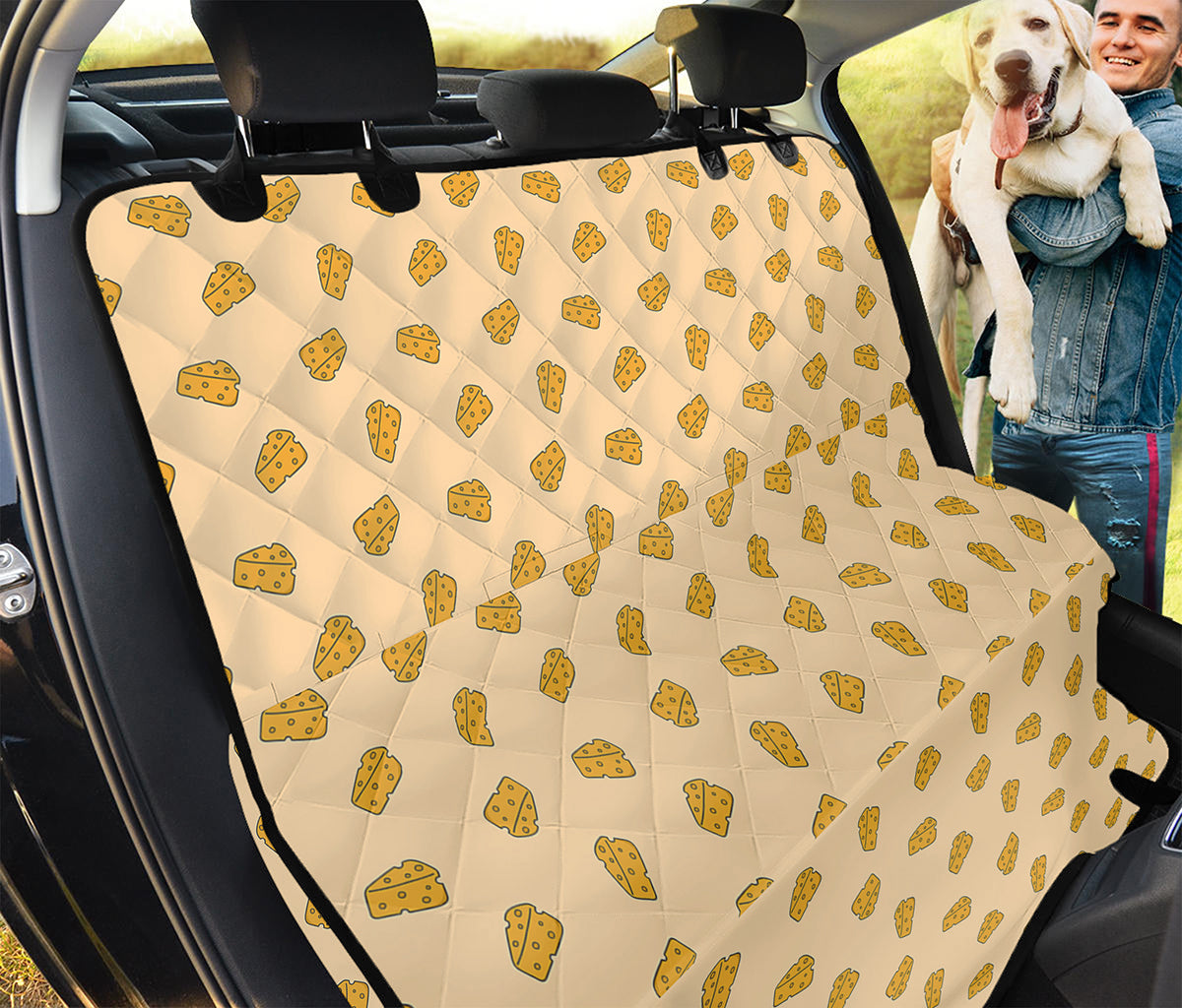 Cartoon Cheese Pattern Print Pet Car Back Seat Cover