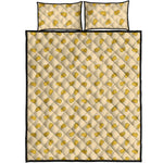 Cartoon Cheese Pattern Print Quilt Bed Set