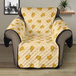 Cartoon Cheese Pattern Print Recliner Protector