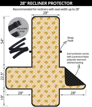 Cartoon Cheese Pattern Print Recliner Protector