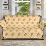 Cartoon Cheese Pattern Print Sofa Protector