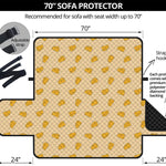 Cartoon Cheese Pattern Print Sofa Protector