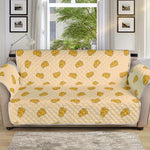 Cartoon Cheese Pattern Print Sofa Protector