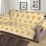 Cartoon Cheese Pattern Print Sofa Protector