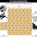 Cartoon Cheese Pattern Print Sofa Protector