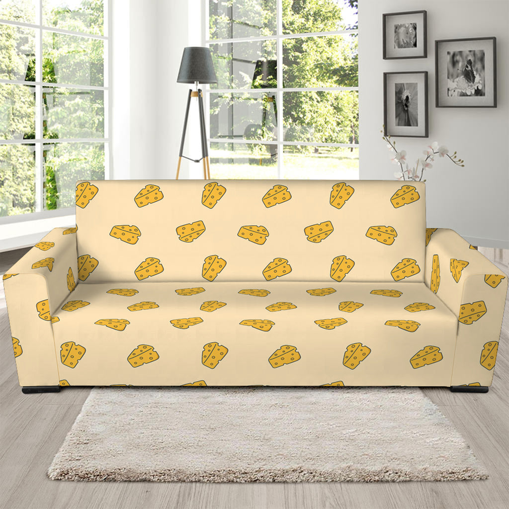 Cartoon Cheese Pattern Print Sofa Slipcover