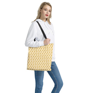 Cartoon Cheese Pattern Print Tote Bag