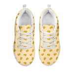 Cartoon Cheese Pattern Print White Sneakers