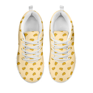 Cartoon Cheese Pattern Print White Sneakers