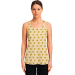 Cartoon Cheese Pattern Print Women's Racerback Tank Top