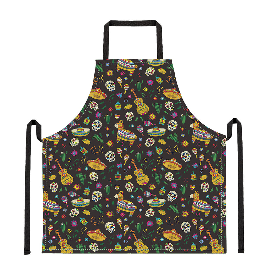 Cartoon Cinco de Mayo Pattern Print Apron