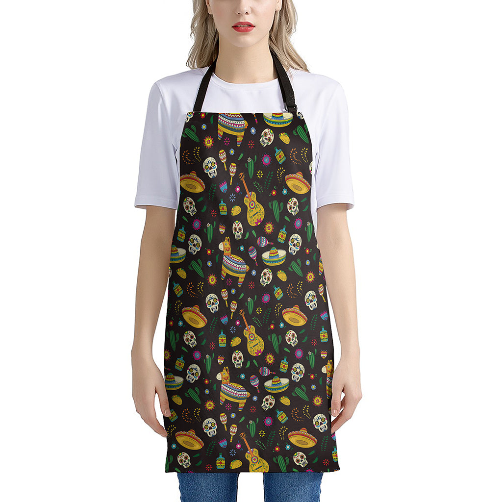 Cartoon Cinco de Mayo Pattern Print Apron