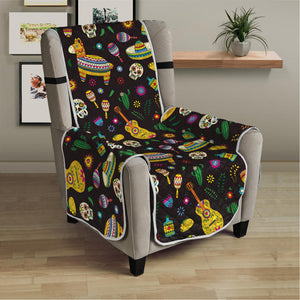 Cartoon Cinco de Mayo Pattern Print Armchair Protector