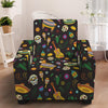 Cartoon Cinco de Mayo Pattern Print Armchair Slipcover