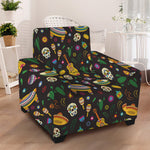 Cartoon Cinco de Mayo Pattern Print Armchair Slipcover