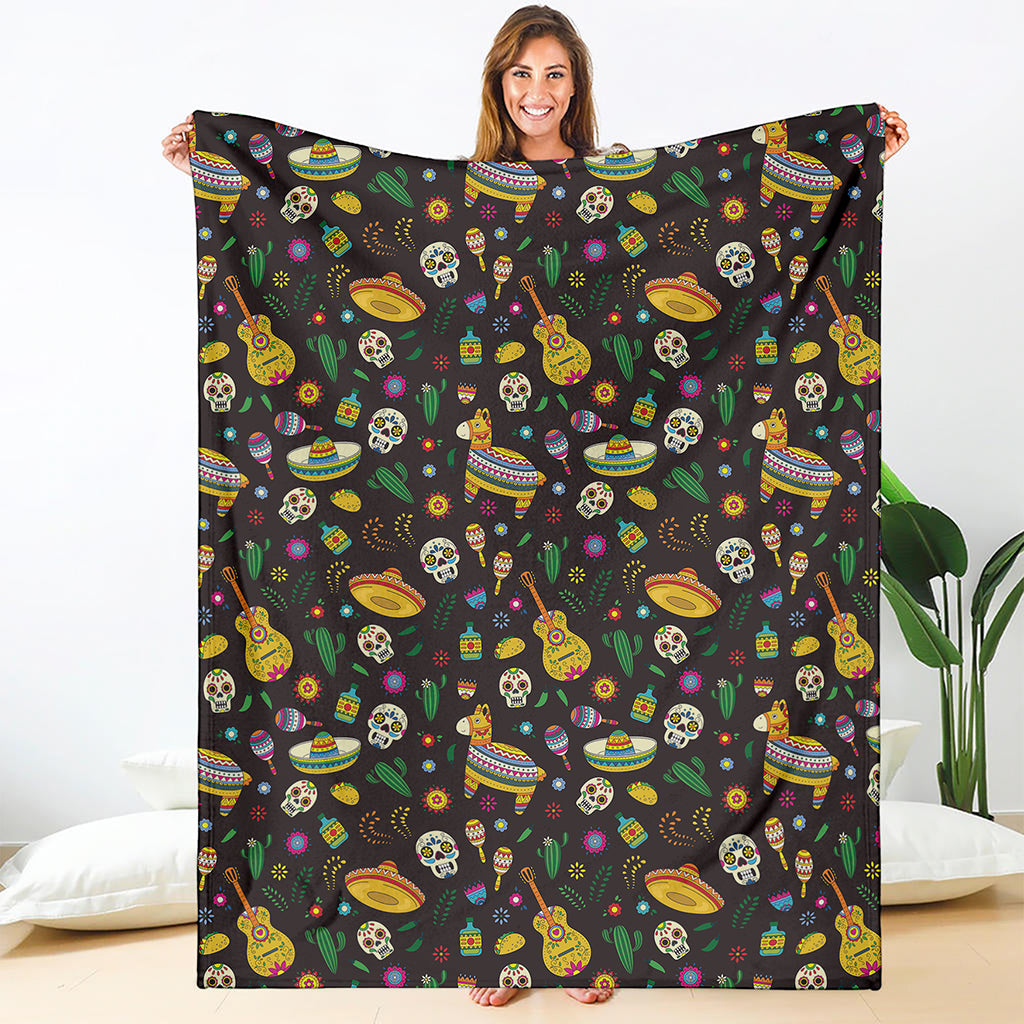 Cartoon Cinco de Mayo Pattern Print Blanket