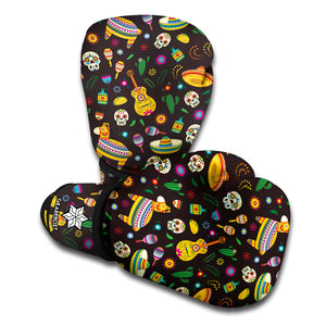 Cartoon Cinco de Mayo Pattern Print Boxing Gloves