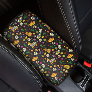 Cartoon Cinco de Mayo Pattern Print Car Center Console Cover