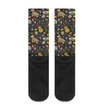 Cartoon Cinco de Mayo Pattern Print Crew Socks