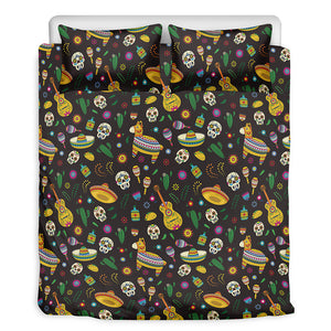 Cartoon Cinco de Mayo Pattern Print Duvet Cover Bedding Set