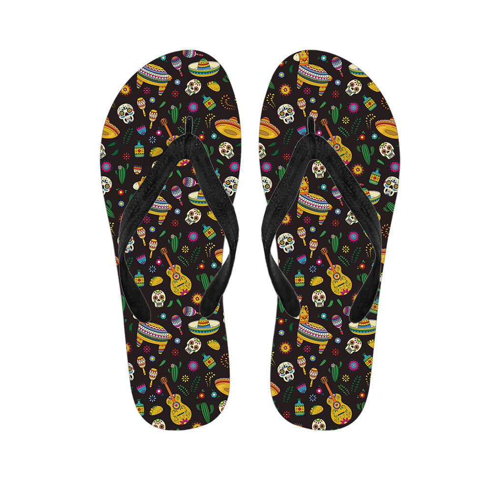 Cartoon Cinco de Mayo Pattern Print Flip Flops