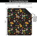 Cartoon Cinco de Mayo Pattern Print Futon Protector